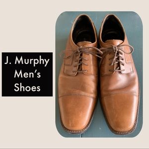 Novick Brown Cap Toe Lace Up Shoes